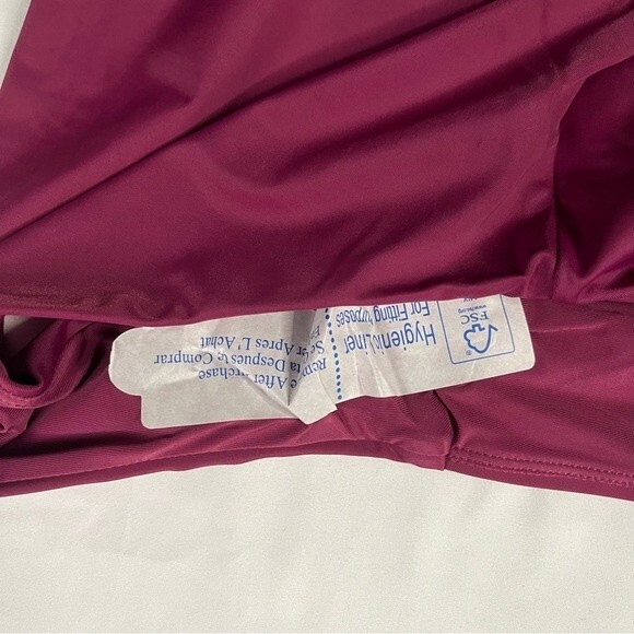 Andie Swim Plum Size M Lagos One Piece Swimsuit Open Back Halter Adjustable - Picture 3 of 8